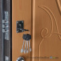 Входная дверь Белорусский Стандарт БС3, левая, 2050x860 мм, миланский орех с МДФ накладкой
