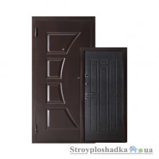 Входная дверь Белорусский Стандарт БС4, левая, 2050x860 мм, венге с МДФ накладкой