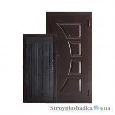 Входная дверь Белорусский Стандарт БС4, правая, 2050x860 мм, венге с МДФ накладкой