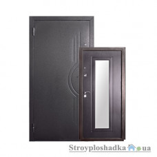 Вхідні двері Білоруський Стандарт БС6, ліві, 2050x860 мм, венге з дзеркалом