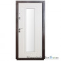 Входная дверь Белорусский Стандарт БС7, левая, 2050x960 мм, венге/беленый дуб с зеркалом