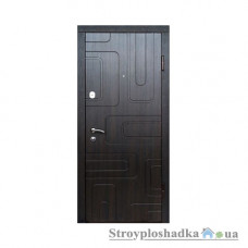 Вхідні двері ED Євродвері 921, праві, 2050x860 мм, венге структурний/білий суперматовий