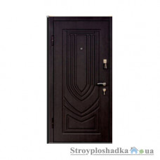 Вхідні двері ED Євродвері 953, ліві, 2050x860 мм, венге темний, Vinorit
