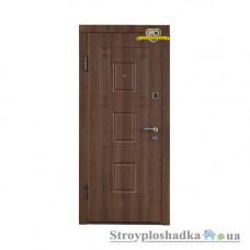Вхідні двері Міністерство Дверей Портфель Оптимальний ПО-02, ліві, 2050х860 мм, горіх білоцерківський