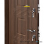 Входная дверь Министерство Дверей Портфель Оптимальный ПО-02, левая, 2050х860 мм, орех белоцерковский