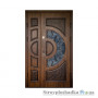 Вхідні двері подвійні Міністерство Дверей, ПВ-191 V, права, 2050x1200, дуб темний Vinorit (Патина)