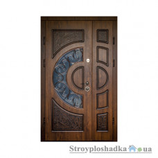 Входная дверь двойная Министерство Дверей, ПВ-191 V, левая, 2050x1200, дуб темный Vinorit (Патина)