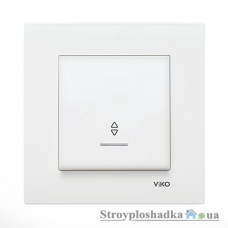 Выключатель проходной с подсветкой Viko Karre, белый (90960063)