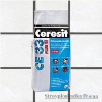 Затирка для швов до 6 мм Ceresit СЕ 33 Plus, №116, антрацит, 2 кг