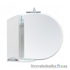 Зеркало Аква Родос Глория, с подсветкой и пеналом слева, 95 см