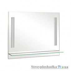 Зеркало Аква Родос Милано, с подсветкой и полкой, 95 см