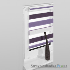 Рулонна штора (ролет) Vidella Zebra trikolor ZTC-4, білий/бузковий/фіолетовий, 45x160 см 