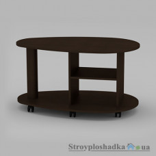Журнальний стіл Компаніт Крапля, 100.5х60х54 см, ДСП, венге