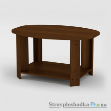 Журнальный стол Компанит Овал, 88.5х62.5х49.6 см, ДСП, орех Экко