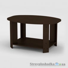 Журнальный стол Компанит Овал, 88.5х62.5х49.6 см, ДСП, венге