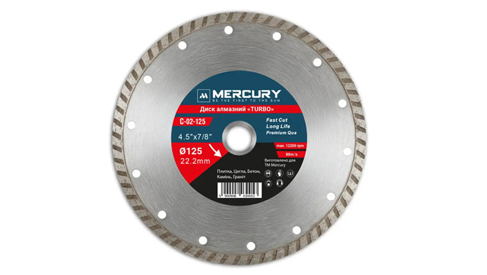 Алмазный диск TURBO ø230 MERCURY (С-02-230)