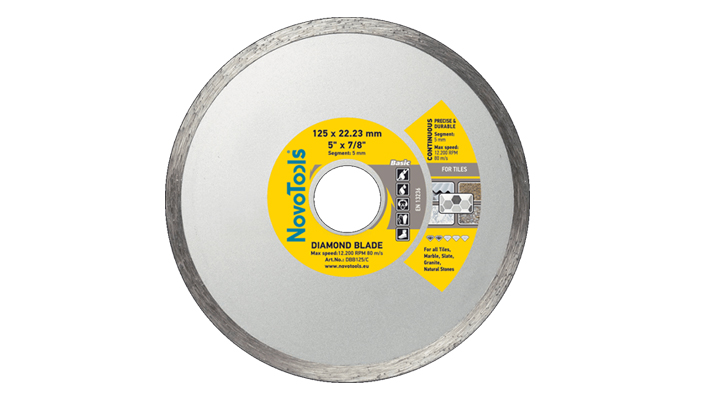 Диск алмазний NovoTools Basic 125*5*22.23 мм, Плитка