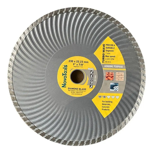 Диск алмазний NovoTools Basic 230*7*22.23 мм, Турбохвиля Диск алмазний NovoTools Basic 230*7*22.23 мм, Турбохвиля