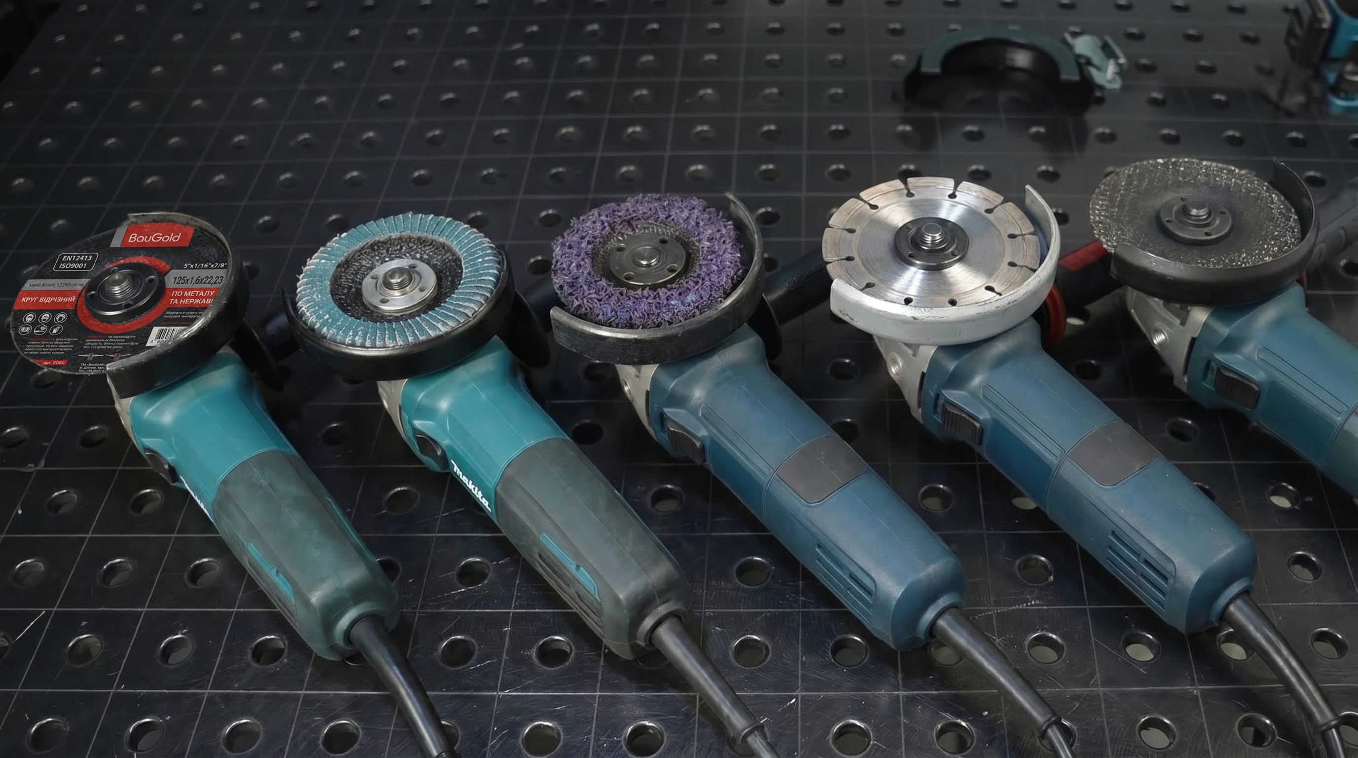 Круги для болгарки на угловых шлифмашинах, отрезной, лепестковый, шлифовальный и алмазный