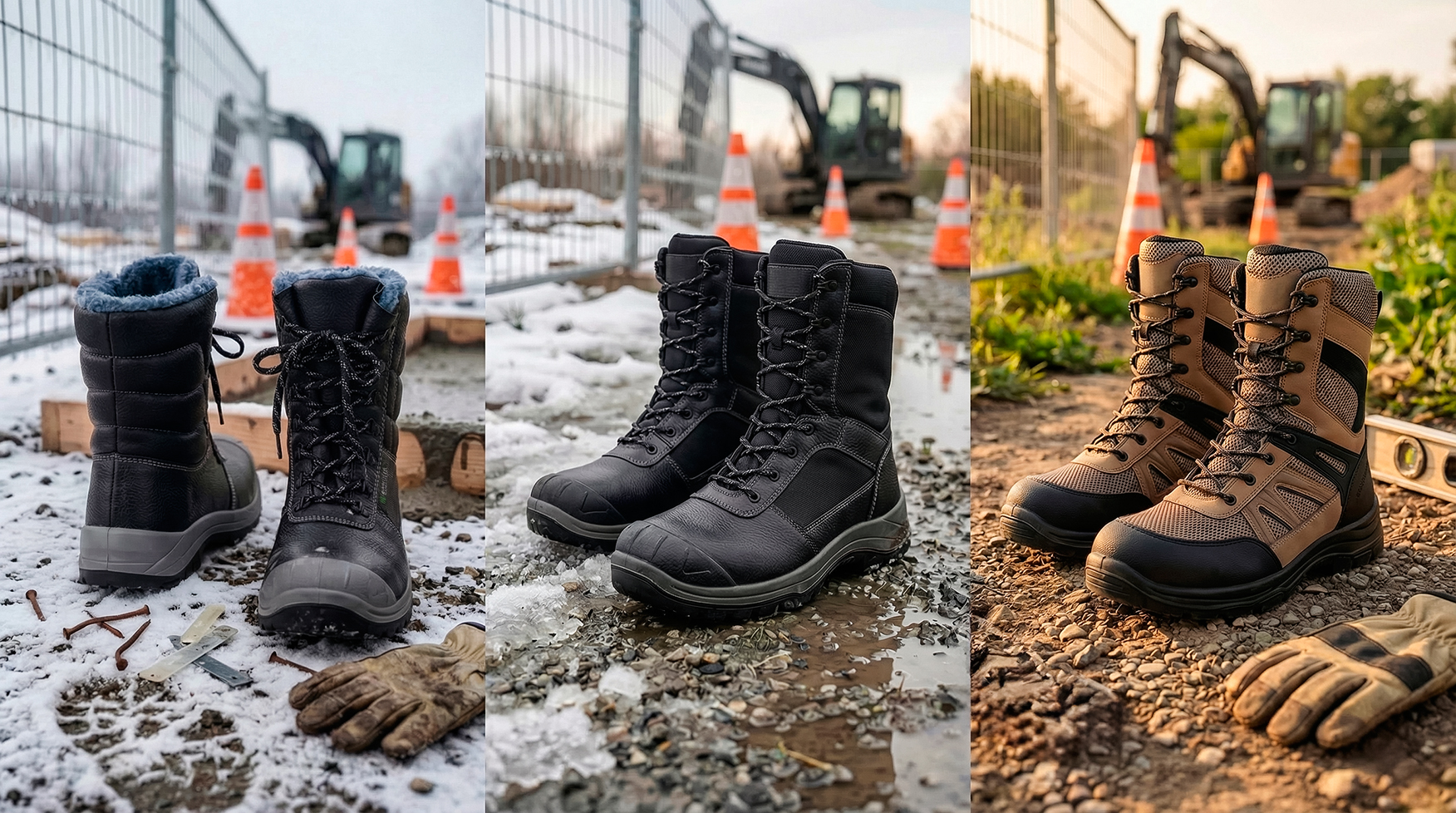 Робочі черевики захисні шкіряні зимові, демісезонні та літні Робочі черевики захисні шкіряні зимові, демісезонні та літні